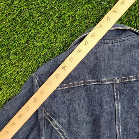 Vintage 80s Wrangler Jacket XS 17x29 Dark-Wash - Picture 4 of 12